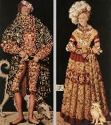 CRANACH, Lucas the Elder Portraits of Henry the Pious, Duke of Saxony and his wife Katharina von Mecklenburg dfg oil painting picture wholesale